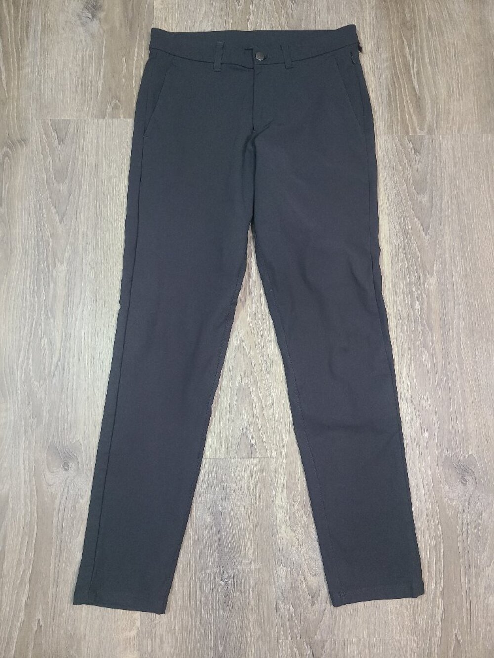 Lululemon Mens Black Commission Pant Slim Warpstreme Dress Chino Pants Sz 31x30